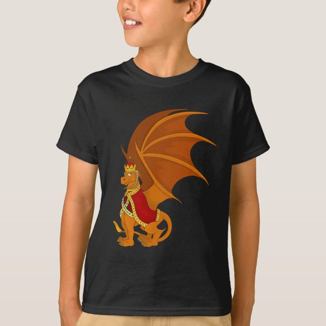 Orange Dragon Cartoon T-Shirt (Vorderseite)