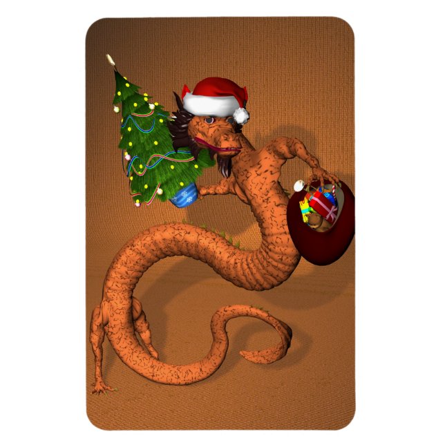 Orange Dragon Magnet (Vertikal)