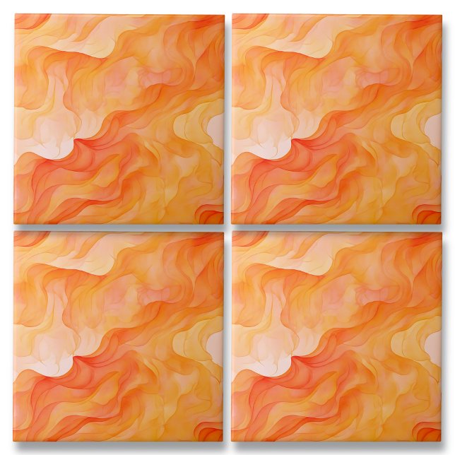 Orange Dream Waves Fliese (Von Creator hochgeladen)