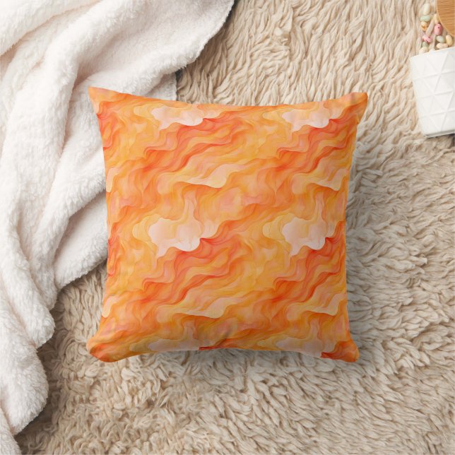Orange Dream Waves Kissen (Decke)