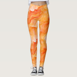 Orange Dream Waves Leggings