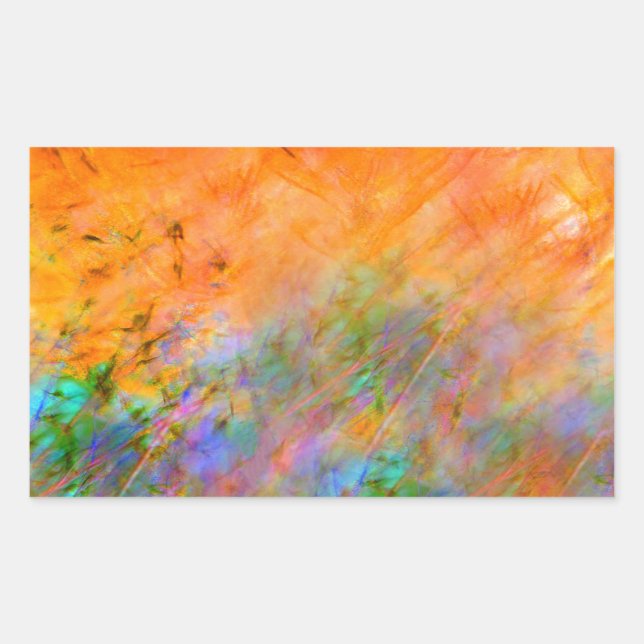 Orange Dreamscape Rechteckiger Aufkleber (Vorderseite)