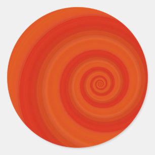Orange Drehung Runder Aufkleber
