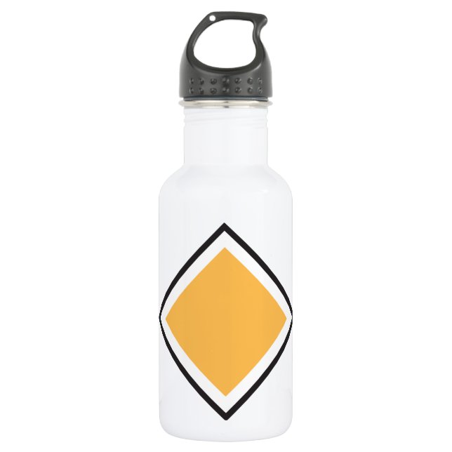Orange Dreieck-Wasser-Flasche Edelstahlflasche (Vorderseite)