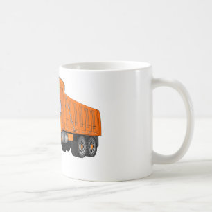 Orange Dump Truck Cartoon Kaffeetasse