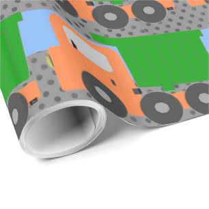 Orange Dump Truck Geschenkpapier