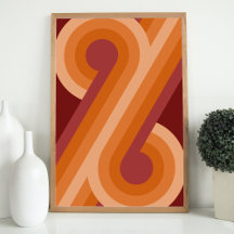 Orange dunkel Marone Rot Retro-Kreise-Art-Muster