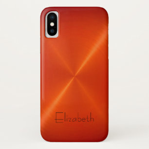 Orange Edelstahl-Metallblick Case-Mate iPhone Hülle