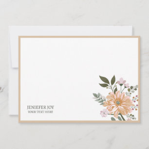 Orange Elegante Blume Wreath Karte