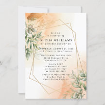 Orange Elegante romantische Eukalyptus verlasse ru