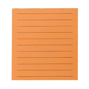 Orange Elegante & Vibrante Schreibwaren Notizblock