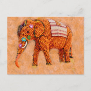 Orange Elephant Postkarte