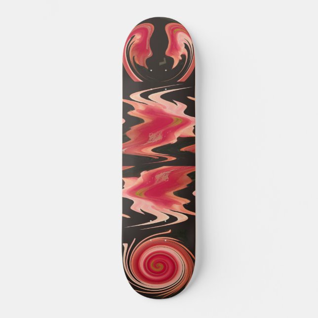 Orange Epiphyte Abstrakt Skateboard (Vorderseite)