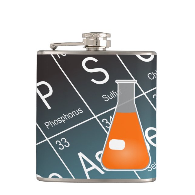 Orange Erlenmeyer (Conical Flask Chemistry) Flachmann (Vorderseite)