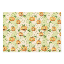 ORANGE ERNTEDANK PUMPKINS MIT GRÜNEN BLÄTTER