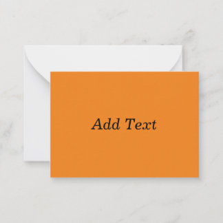 Orange Erstelle deinen eigenen Text Benutzerdefini Mitteilungskarte