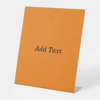 Orange Erstelle deinen eigenen Text Benutzerdefini Sockelschild