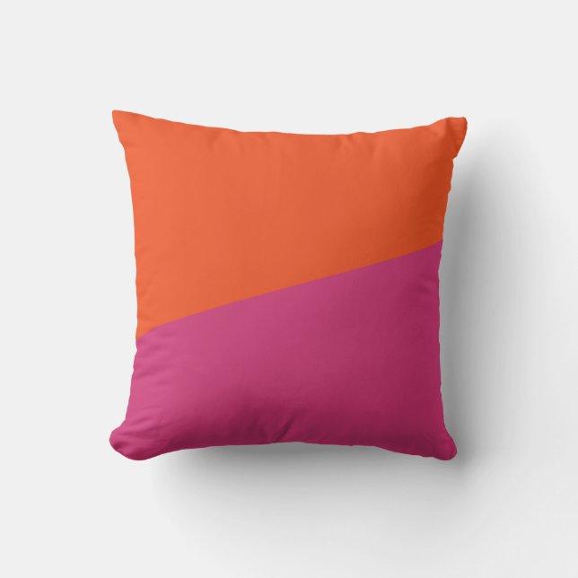 ORANGE ET CERISE À DEUX COULEURS| COUSSIN (Recto)