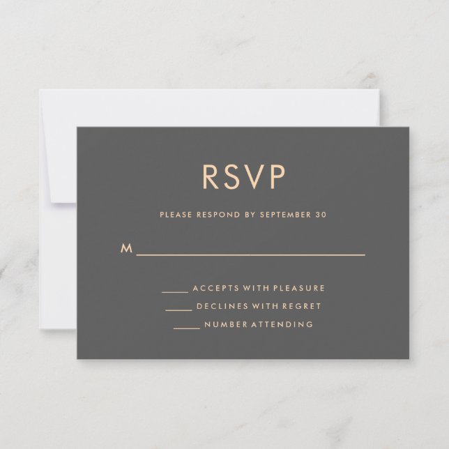 Orange et Gris Fumé | Carte du Monde RSVP de Maria (Devant)