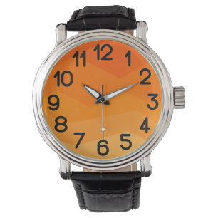 Orange Fade Armbanduhr