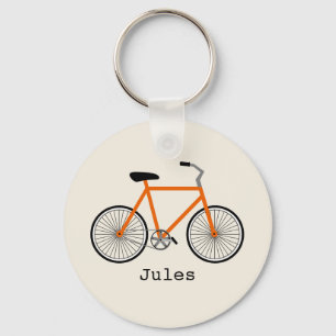 Orange Fahrrad-Schlüsselanhänger Schlüsselanhänger