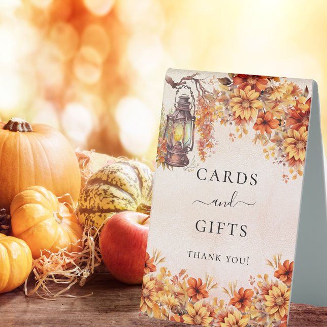 Orange fall Blume Kartengeschenk Tischaufsteller (Von Creator hochgeladen)