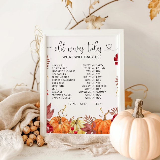 Orange fall kleiner Kürbis Alte Ehefrauen Poster (Von Creator hochgeladen)