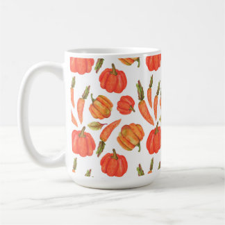 ORANGE FALL PUMPKINS & CARROTS KAFFEETASSE