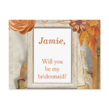 Orange Fall Thema wirst du meine Bridesmaid