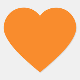 Orange Farbe Herz-Aufkleber