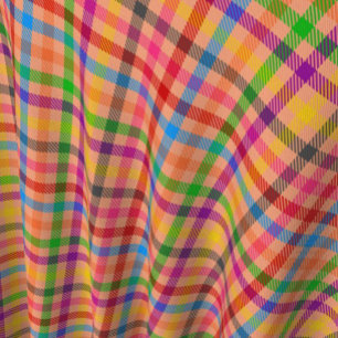 Orange Farbige Gingham Karo Muster Stoff