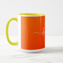 Orange-Farbverlauf - Name hinzufügen Tasse