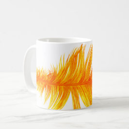 Orange Feather Kaffeetasse