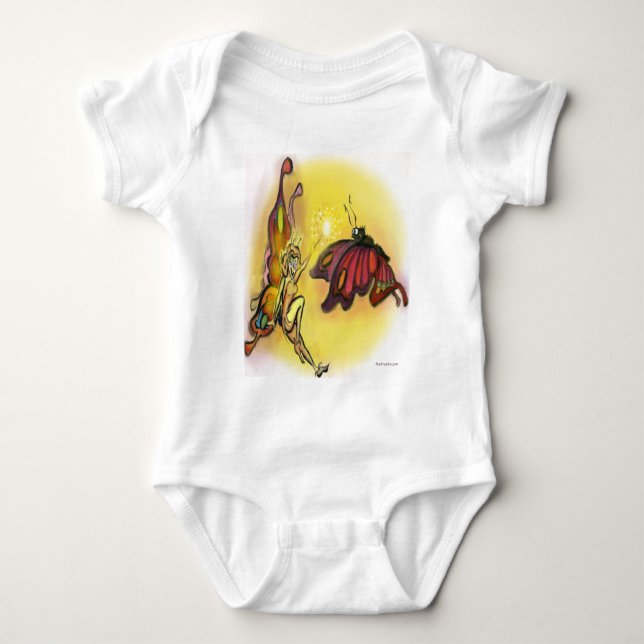 Orange Fee Baby Strampler (Vorderseite)