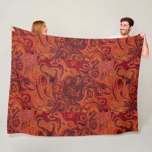 Orange Feuerstein Burnt 2 Fleecedecke (Beispiel)