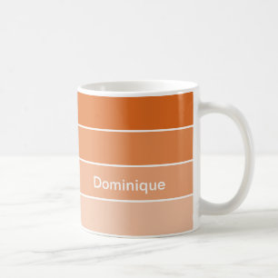 Orange Fiery Sunset Coffee Tasse mit weißer Border