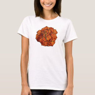 Orange Fire Rose Tank Top