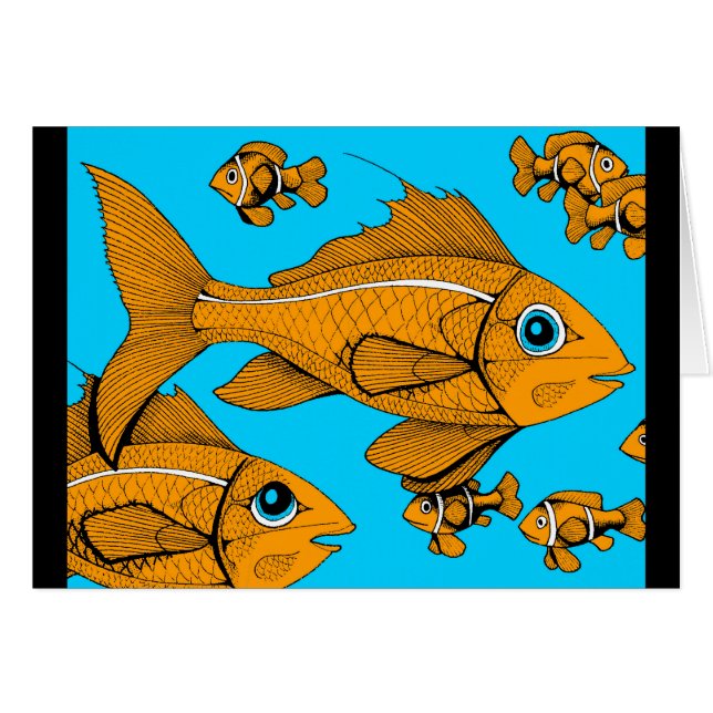 Orange Fische (Vorderseite (Horizontal))