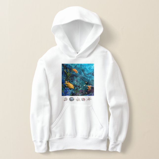 ORANGE FISH BLAUE OCEAN HOODIE (Ablage )