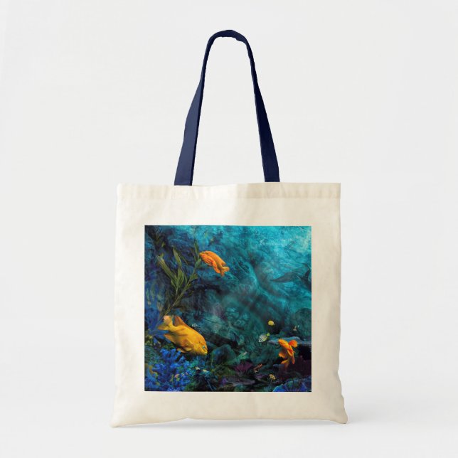 ORANGE FISH BLAUE OCEAN TRAGETASCHE (Vorne)