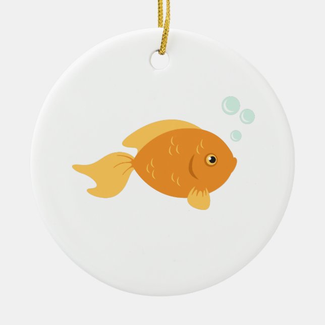Orange Fish Keramik Ornament (Vorne)
