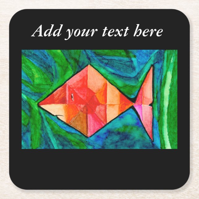 Orange Fish Untersetzer (Vorderseite)