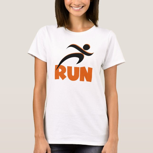 Orange-Fitness ausführen T-Shirt (Vorderseite)