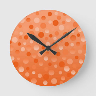 Orange Fizz Uhr rund