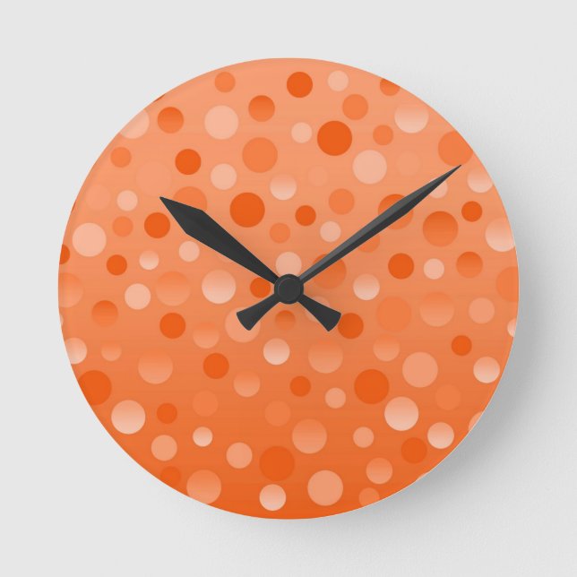 Orange Fizz Uhr rund (Vorderseite)