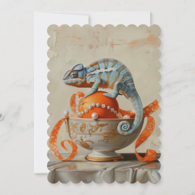 Orange - flache Einladungsgröße: 12,7 cm x 17,8 cm Save The Date (Vorderseite)