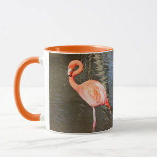 Orange Flamingo Foto Tasse