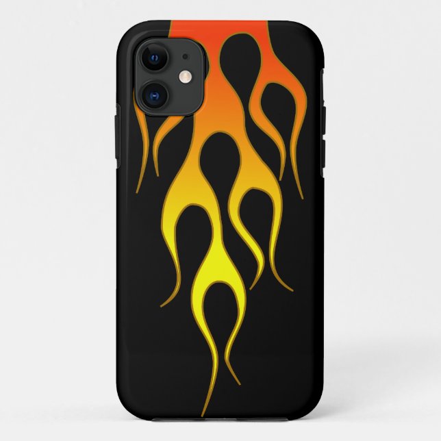 Orange Flamme Case-Mate iPhone Hülle (Rückseite)