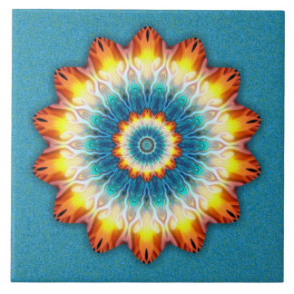 Orange Flamme Fliese