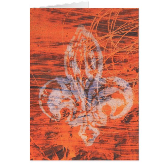 Orange Fleur-de-lis Mixed Media 2 (Vorne)